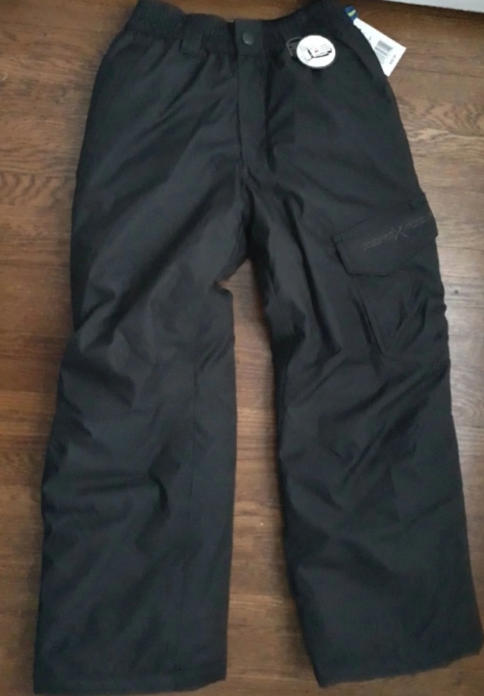NWT Boys Small Size 8 Snow Pants Black